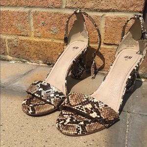 Neutral Snake Print Heel